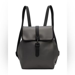 Rains Bucket Backpack W3 in Metallic Gray One Size NWT Unisex
